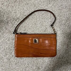 Dooney & Bourke Brown Leather Wristlet